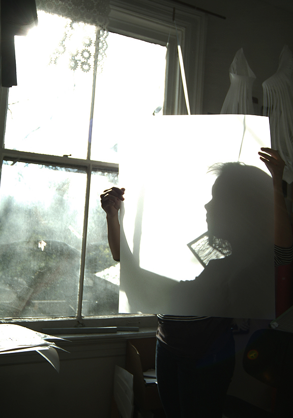 Portrait of artist Christine Kim by Leah Snyder.