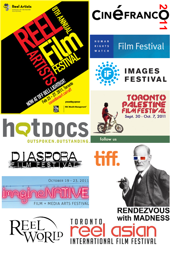 Logos of Toronto's Independent Film Festivals