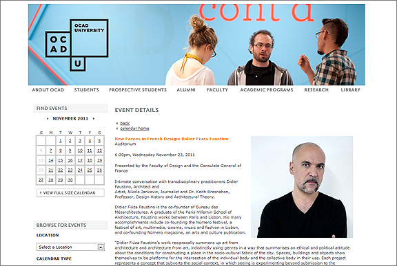 New Forces in French Design. OCAD presents Didier Fiuza Faustino.